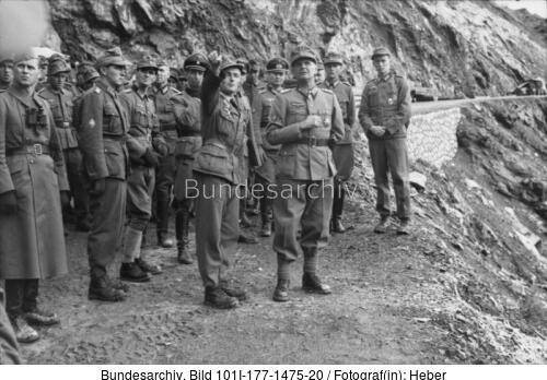 Griechenland, Hubert Lanz mit Offizieren
