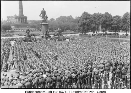 Berlin, Königsplatz, Trauerfeier für Hindenburg