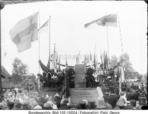 Enthüllung eines Gedenksteines für Gustav Adolf
