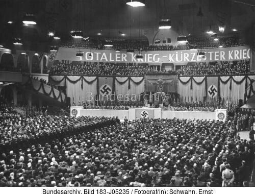 Berlin, Sportpalast, Rede Joseph Goebbels