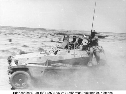 Nordafrika, Rommel im Befehlsfahrzeug "Greif"