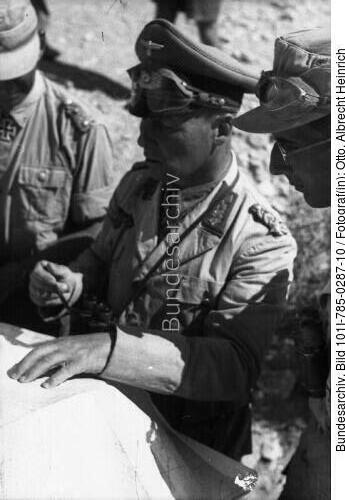 Nordafrika, Rommel mit Offizieren