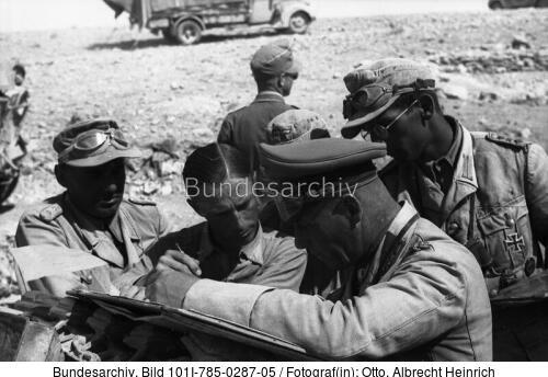 Nordafrika, Rommel mit Offizieren