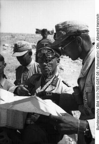 Nordafrika, Rommel mit Offizieren