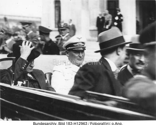 <span class="match">Münchener Abkommen</span>, Daladier (l.) und Göring (r.)