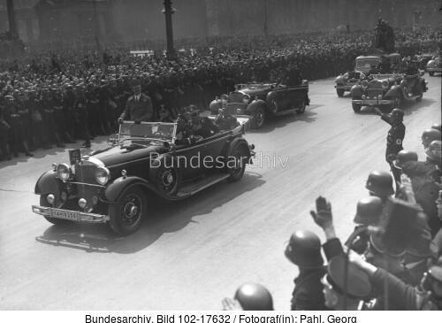 Berlin, Maikundgebung, Ankunft Adolf Hitler