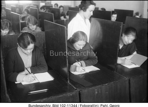 Intelligenzprüfung schulentlassener Mädchen