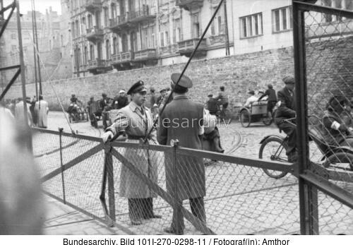 Polen, Ghetto Warschau, Drahtzaun