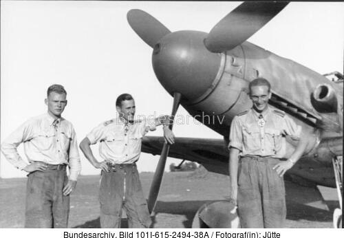 Russland, Günther Rall vor Messerschmitt Me 109
