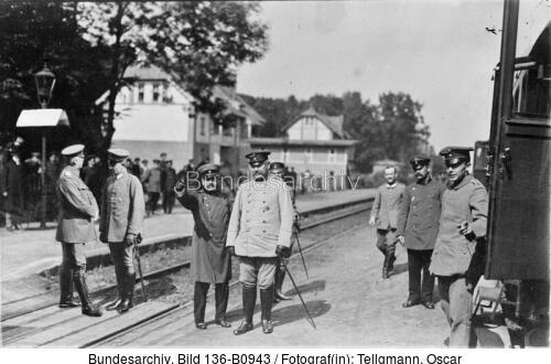 Pleß, Bahnhof, Paul v. Hindenburg