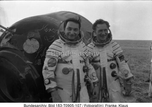 UdSSR, Walery Bykowski, Sigmund Jähn nach Landung