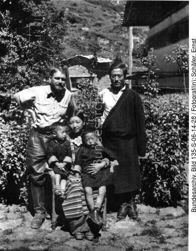 Tibetexpedition, Schäfer mit tibetischer Familie