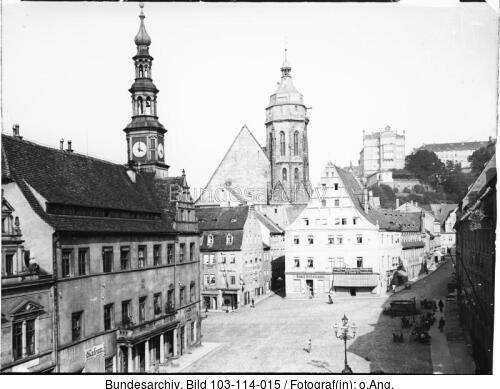 Pirna, Blick auf dem Marktplatz