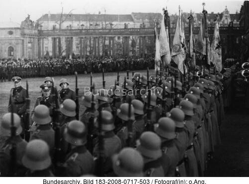 Potsdam, Lustgarten, Rekrutenvereidigung