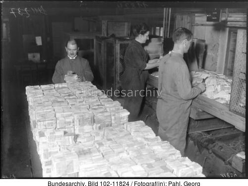 Deutsche <span class="match">Reichsbank</span>, Vernichtung von Banknoten