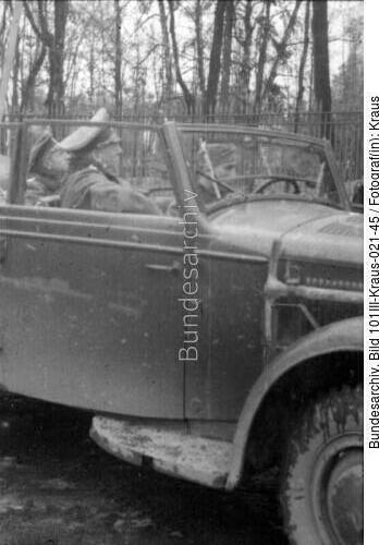 Russland, Georg von Küchler im Auto