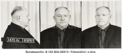 Heinrich Hunze, Polizeifoto
