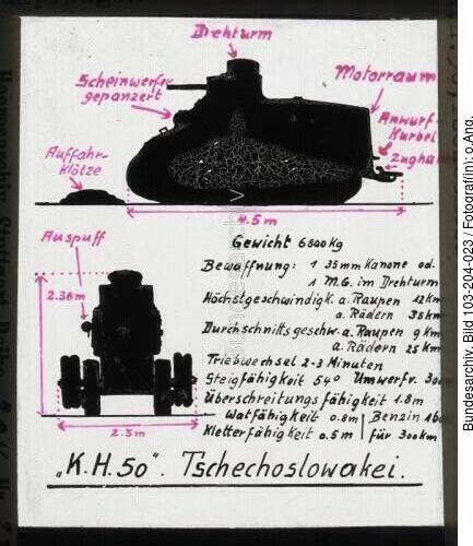 Schema, Panzer Typ "K.H.50" Tschechoslowakei