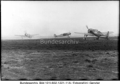 Frankreich, Feldflugplatz, FW 190