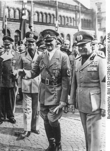 <span class="match">Münchener Abkommen</span>, Ankunft Mussolini, Hitler