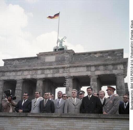 Berlin, Brandenburger Tor, Besuch Saddam Hussein