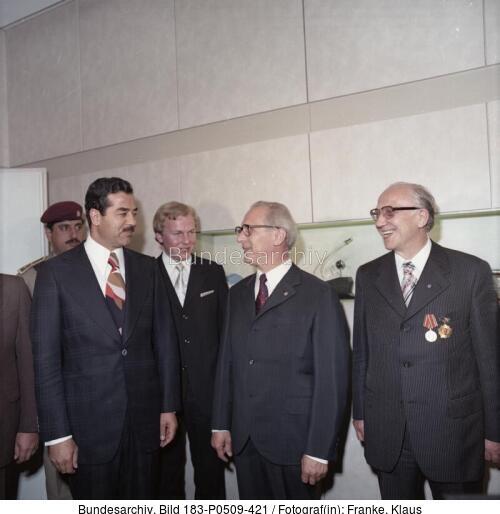 Berlin, Besuch Hussein, Empfang bei Honecker