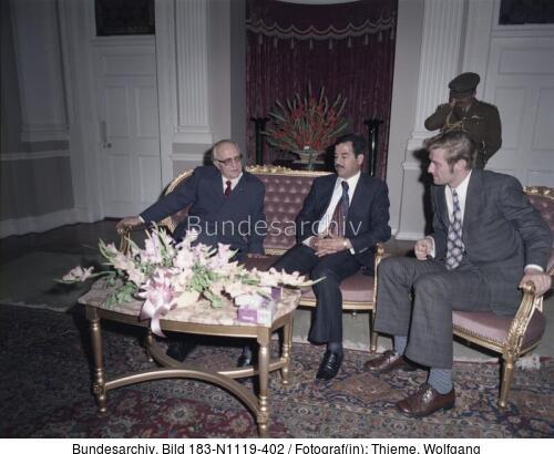 Bagdad, Horst Sindermann und Saddam Hussein