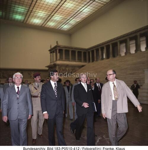 Berlin, Pergamonmuseum, Besuch Saddam Hussein
