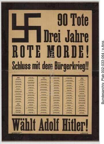 Wahlplakat, Reichstagswahl