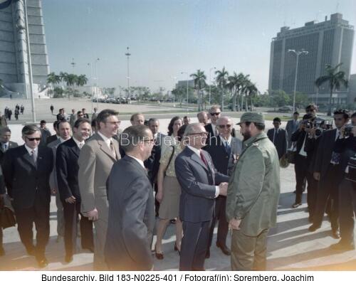 Kuba, Havanna, Honecker und Castro