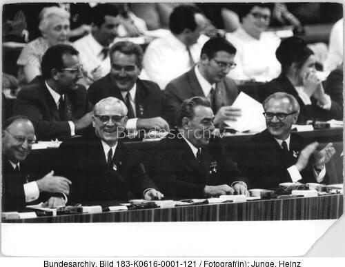 Berlin, VIII. SED-Parteitag, Breschnew, Honecker
