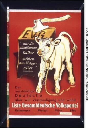 Bundestagswahl, GVP-Wahlplakat