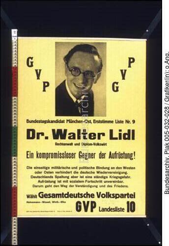 Bundestagswahl, GVP-Wahlplakat, Lidl