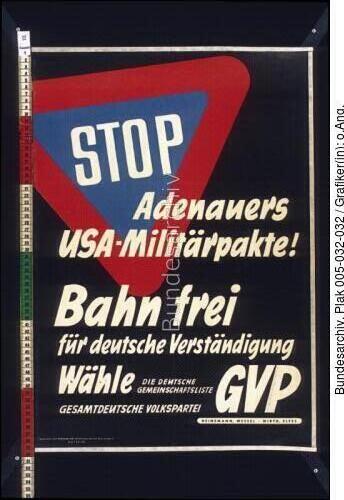 Bundestagswahl, GVP-Wahlplakat