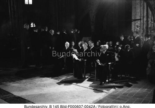 Lübeck, Einweihung der Marienkirche, Adenauer
