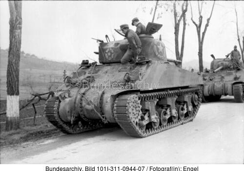 Italien, erbeutete amerikanische Panzer