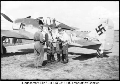 Im Westen Flugzeug Fw 190, Piloten