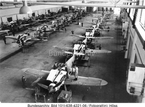 Produktion von Messerschmitt Me 109