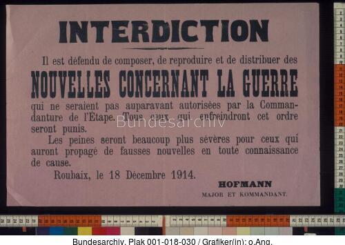 Frankreich, Nachrichtensperre