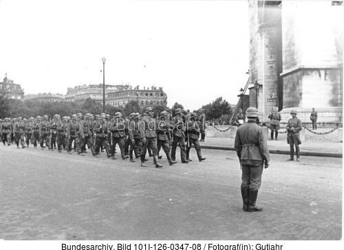 Paris, Parade deutscher Truppen