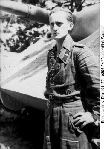 Frankreich, Panzersoldat vor Jagdpanther