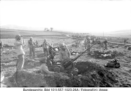 Tunesien, Flakstellung auf Feld