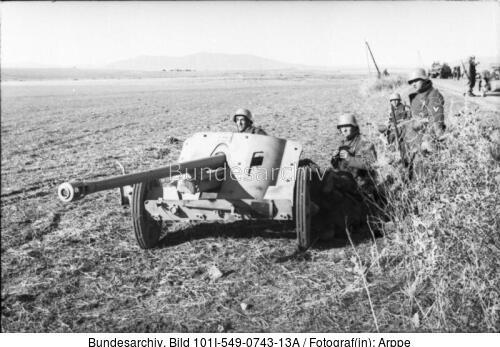 Tunesien, Soldaten mit Pak 38