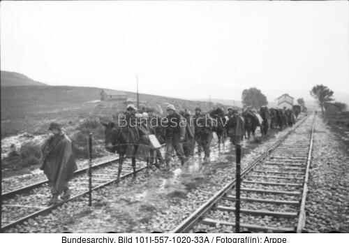 Tunesien, Sidi Nsir, Soldaten auf dem Marsch