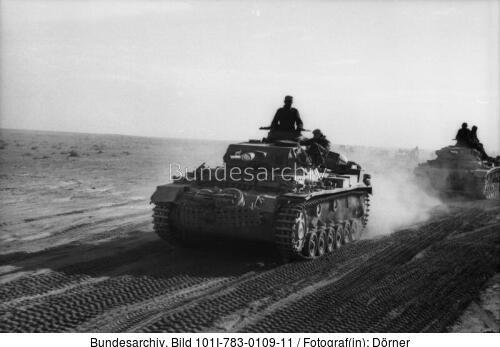 Nordafrika, Panzer III in Fahrt