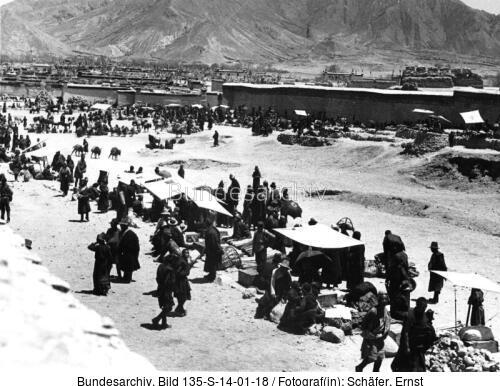 Tibetexpedition, Shigatse, Markt