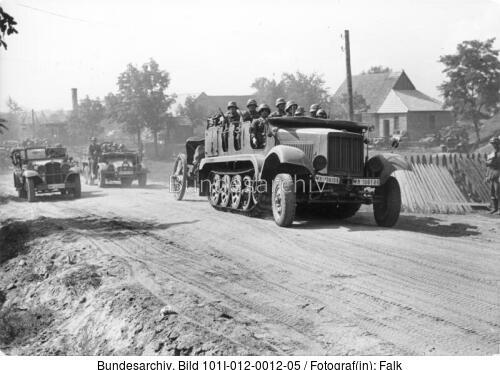 Polen, Motorisierte deutsche Truppen