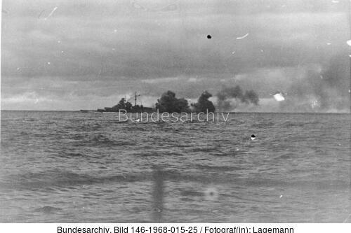 Schlachtschiff Bismarck, Seegefecht