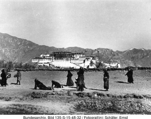 Tibetexpedition, Lhasa, Pilger, Potala