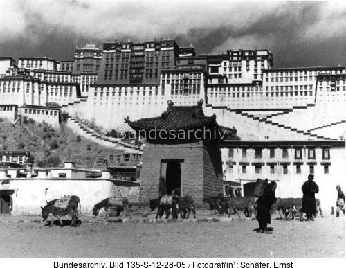 Tibetexpedition, Tempel vor Potala